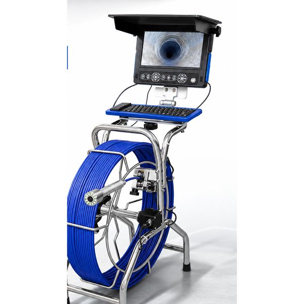 Système d'inspection de canalisation HD – tête 38 mm autonivelante – câble 60 m – écran 10,1"