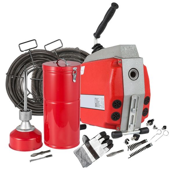Déboucheur électrique sectionnel 690 W – spirales 16 et 22 mm