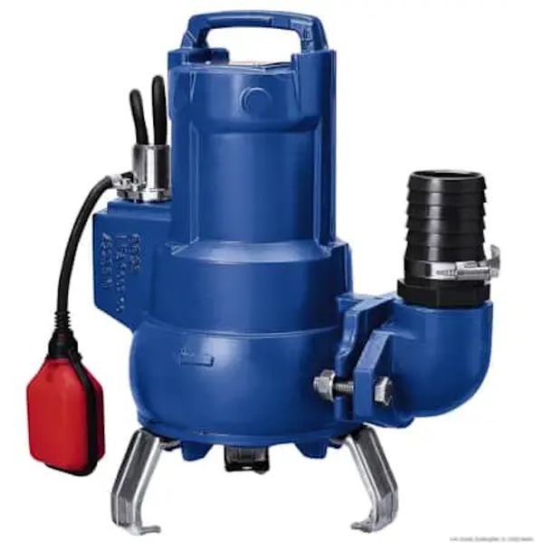 Pompe submersible eaux usées à roue vortex – 1,1 kW – 230 V – 16,2 m – 29 m³/h – avec flotteur