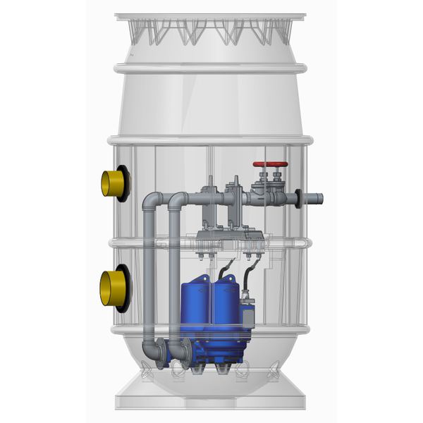 Station de pompage enterrée complète double – 400 V – modèle PE/2 148