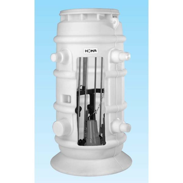Station de pompage enterrée complète double – 400 V – ATEX – modèle SKB 9-45/2 GRP 36 D Ex