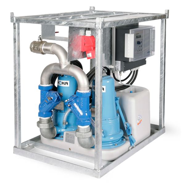 Station de relevage double dilacératrice – 1,9 kW – 400 V – 33,2 m – 21,2 m³/h