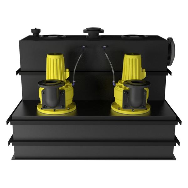 Station de relevage double – 5,5 kW – 400 V – 18 m – 160 m³/h