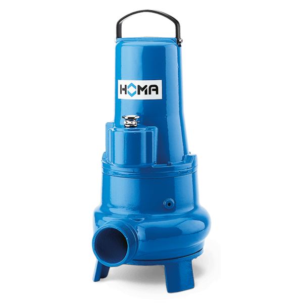 Pompe submersible eaux usées à roue monocanal – 1 kW – 400 V – 9 m – 49 m³/h