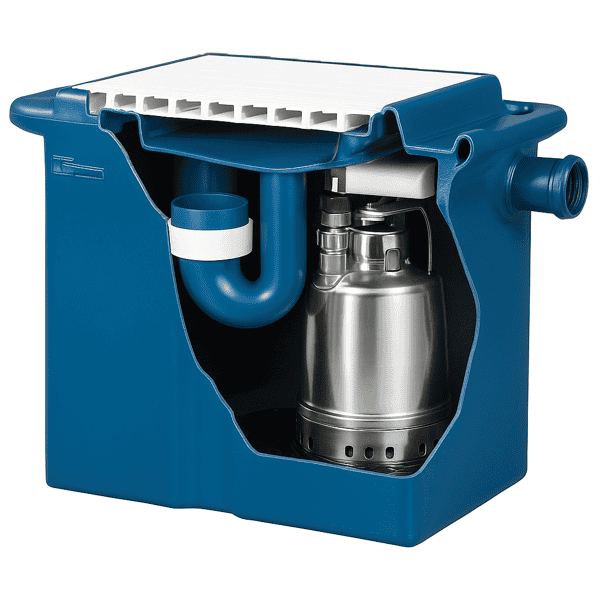 Station de relevage encastrée dans le sol – 0,25 kW – 230 V – 7,5 m – 9 m³/h